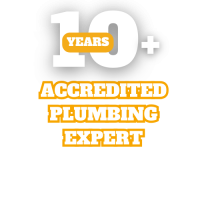 10 plus years as an accredited plumber badge