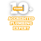 10 plus years as an accredited plumber badge